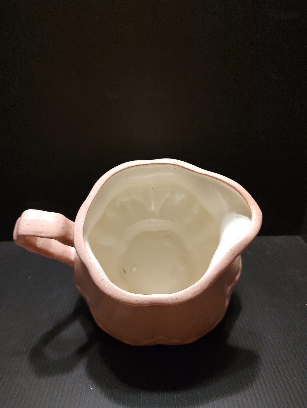 🌷🩷🌷Lovely Vtg 80's Hand Crafted Victorian Inspired Rose Pink Speckled Pottery - Picture 11 of 16